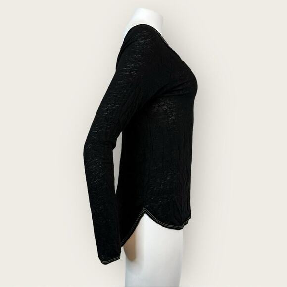 NWT | Chaser | Deconstructed Scoop Back Linen Jersey | Black | Medium - Picture 3 of 14